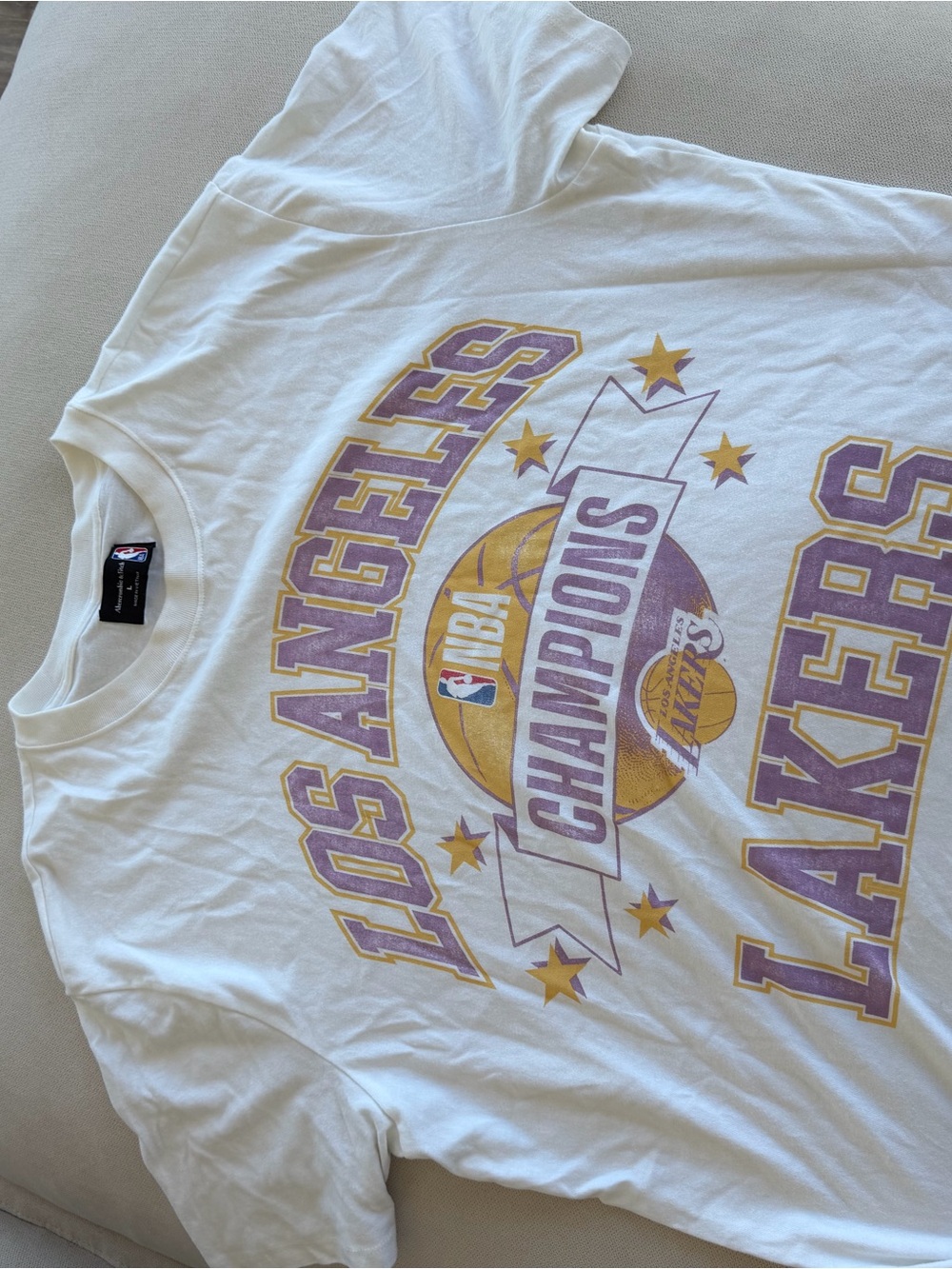 Los Angeles Lakers White NBA Champions Tee